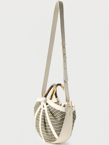 Coccinelle Shell Tapestry kožená kabelka – medium