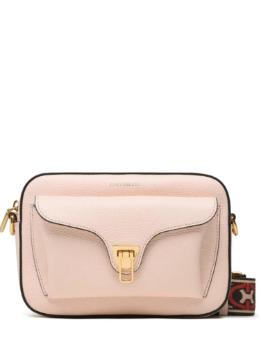Coccinelle Beat Soft Ribb crossbody – creamy pink