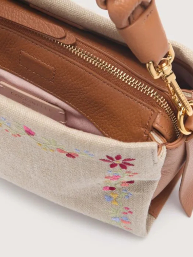 KABELKA COCCINELLE BOHEME LENCOS EMBROIDERY multicolor /cuir