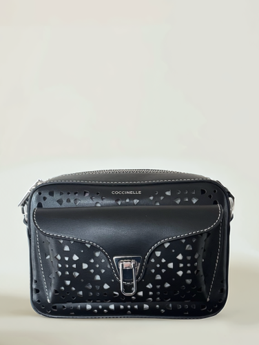 KABELKA COCCINELLE BEAT COWHIDE PERFOREE noir