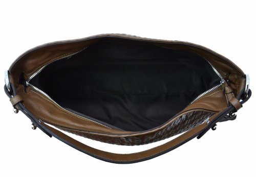 KABELKA ABRO PIUMA wowen leather brown