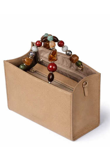 Roberta Gandolfi Vittoria kožená kabelka - camel