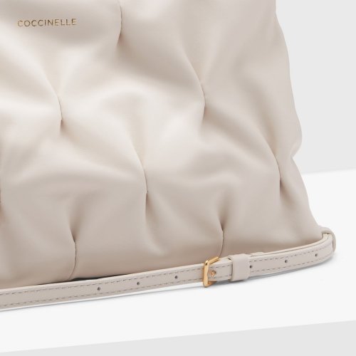 KABELKA  COCCINELLE OPHELIE GOODIE lambskine white maxi