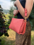 Coccinelle Boheme Ostrich Small – grenadine red