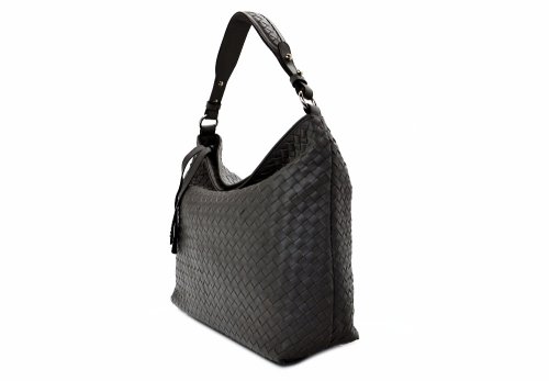 KABELKA ABRO PIUMA wowen leather grey