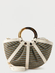 Coccinelle Shell Tapestry kožená kabelka – medium