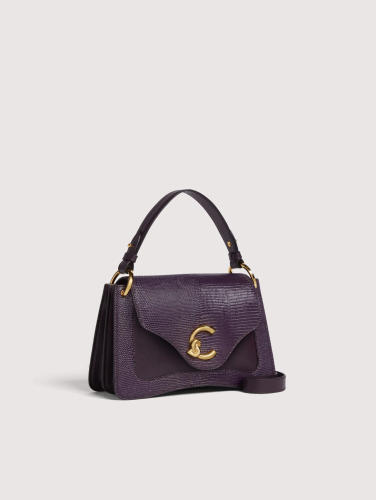 KABELKA COCCINELLE C-ME CALF BIMATERIAL prune