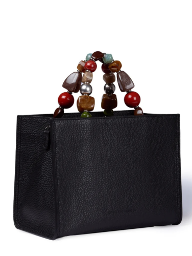 Roberta Gandolfi Vittoria kožená kabelka - black