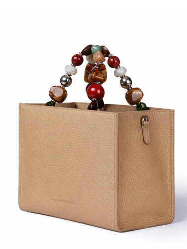 Roberta Gandolfi Vittoria kožená kabelka - camel