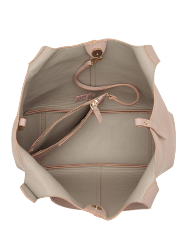 Coccinelle C-Easy kožená kabelka Medium – rosette