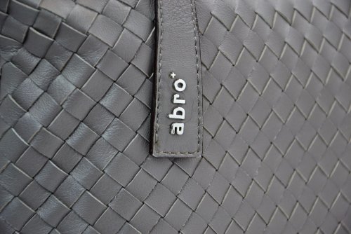 KABELKA ABRO PIUMA wowen leather grey