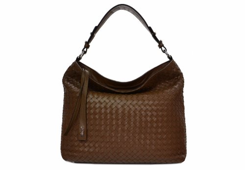 KABELKA ABRO PIUMA wowen leather brown