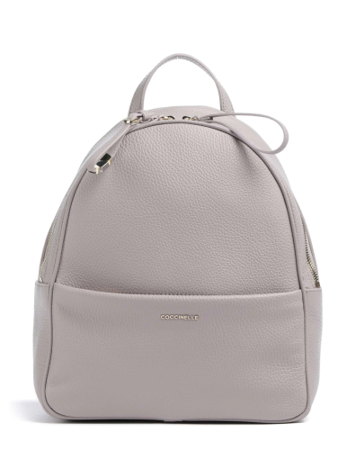 Coccinelle Nory kožený batoh Medium– šedá/oyster