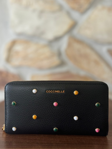 PENĚŽENKA COCCINELLE METALLIC CABOCHON noir