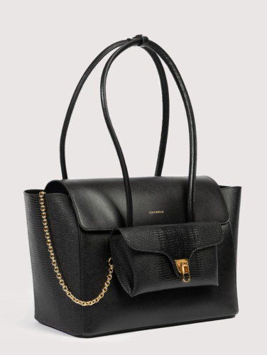 KABELKA COCCINELLE DOUBLE BEAT BIMATERIAL noir