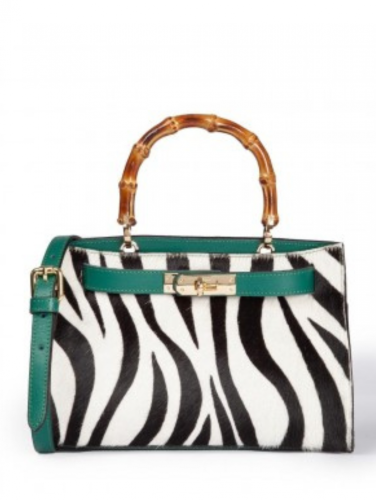 Roberta Gandolfi kabelka Lola small zebra/smeraldo