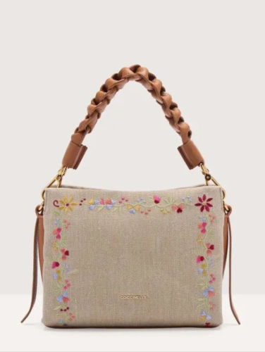 KABELKA COCCINELLE BOHEME LENCOS EMBROIDERY multicolor /cuir