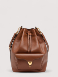 KABELKA COCCINELLE BEAT GENERATION LARGE cognac