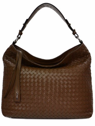KABELKA ABRO PIUMA wowen leather brown