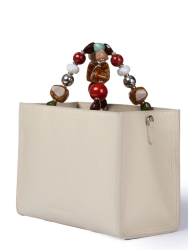 Roberta Gandolfi Vittoria kožená kabelka - beige