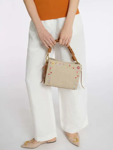 KABELKA COCCINELLE BOHEME LENCOS EMBROIDERY multicolor /cuir