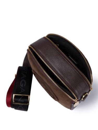 Roberta Gandolfi kabelka cross suede brown