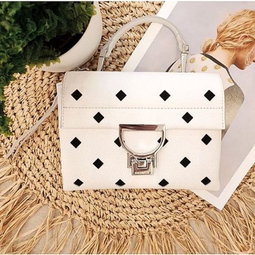 Coccinelle Arlettis Foro Rombo small - White