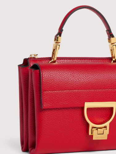 Coccinelle Arlettis kožená kabelka Small – scarlet