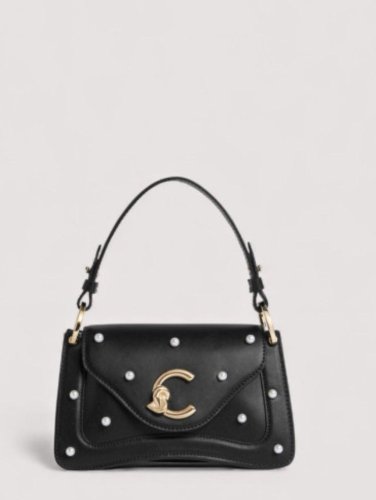 KABELKA COCCINELLE C-ME PEARL STUDS noir