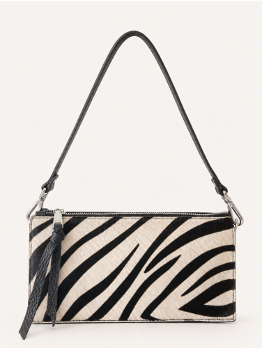 Ripani Patrizia kožená kabelka – vzor zebra, béžová