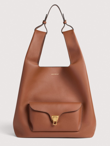 KABELKA COCCINELLE BEAT SHOPPING cognac/noir