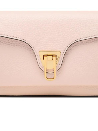 Coccinelle Beat Soft Ribb crossbody – creamy pink