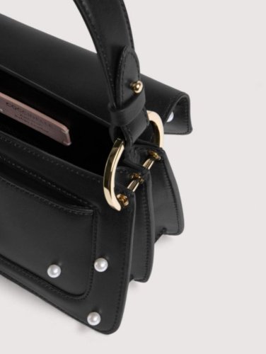 KABELKA COCCINELLE C-ME PEARL STUDS noir