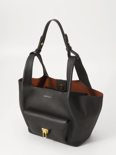 KABELKA COCCINELLE BEAT SHOPPING noir/cognac