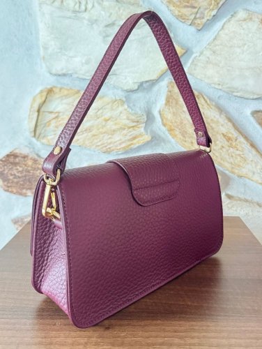 Ripani Martina kožená kabelka - vínová