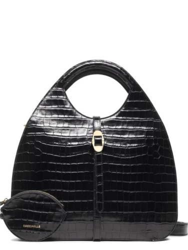 Coccinelle Cosima kabelka Medium Croco – noir