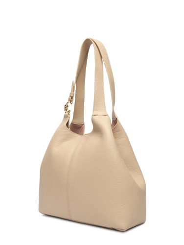 Coccinelle C-Easy kožená kabelka Medium – sandshell