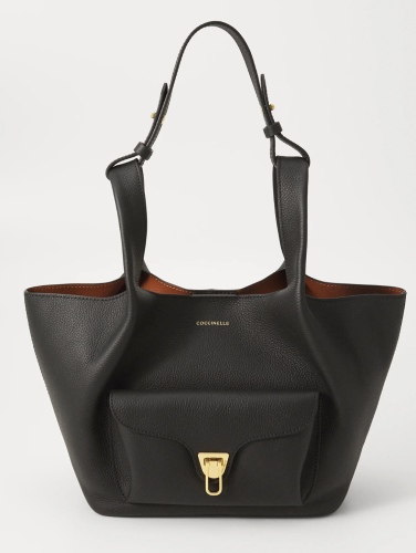 KABELKA COCCINELLE BEAT SHOPPING noir/cognac