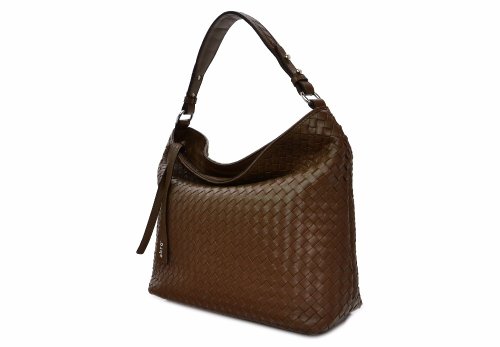 KABELKA ABRO PIUMA wowen leather brown