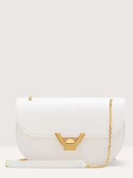 Coccinelle Dew kožená kabelka – lambskin white