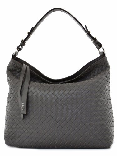 KABELKA ABRO PIUMA wowen leather grey