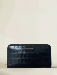 PENĚŽENKA COCCINELLE METALLIC croco noir