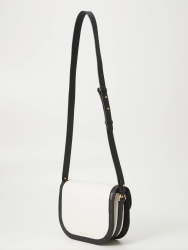 KABELKA COCCINELLE DEW BICOLOR blanco/noir
