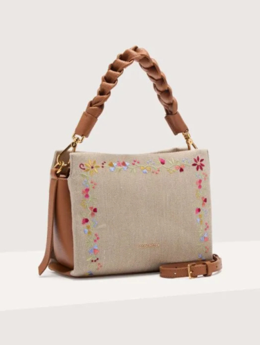 KABELKA COCCINELLE BOHEME LENCOS EMBROIDERY multicolor /cuir