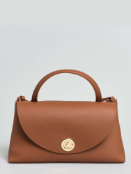 Coccinelle Nikla kožená kabelka – medium cognac