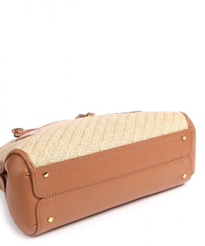 Coccinelle Colette Rafia kabelka – natural / caramel