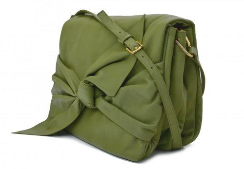 Coccinelle kožená kabelka Isaline – pastel green