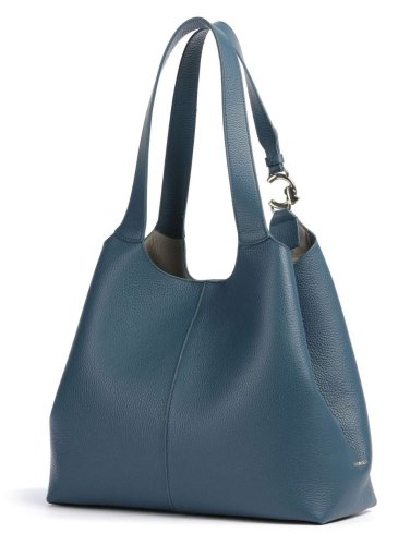 Coccinelle C-Easy kožená kabelka Large – deep blue
