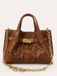Roberta Gandolfi minibag Sveva – Python/Cuoio