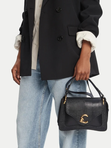 KABELKA COCCINELLE C-ME CALF BIMATERIAL noir